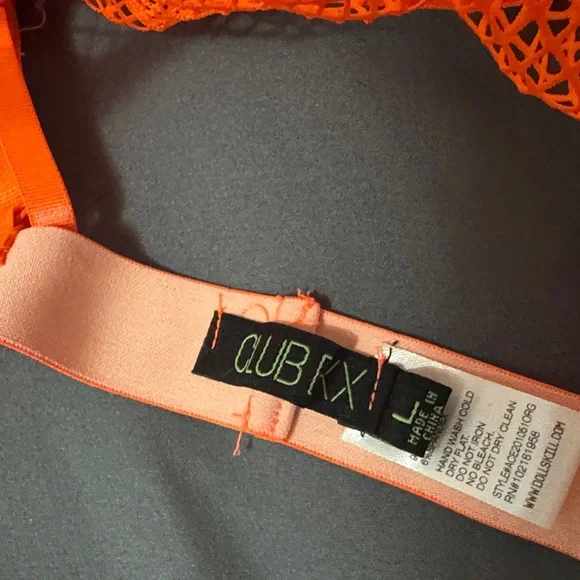 Bright Orange Fishnet Set - Picture 6 of 9